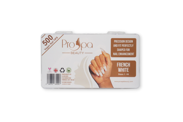 ProSpa French White Nail Tips Box (500 pieces)