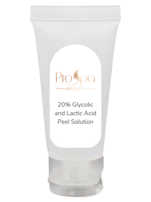 20% glycolic and lactic acid peel solution